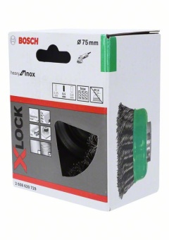2608620729 кордщетка для болгарки X-LOCK ЧАШКА пучки 75мм INOX 0.5мм 2.608.620.729 БОШ